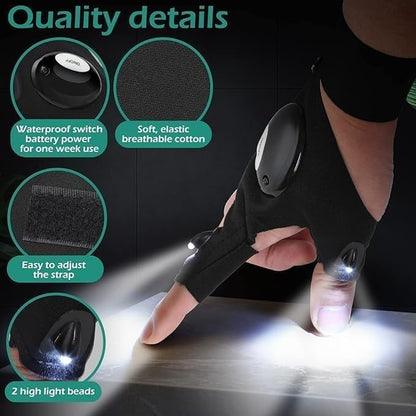 LumiGlove Pro – LED Flashlight Gloves for Hands-Free Work, Camping & Fishing