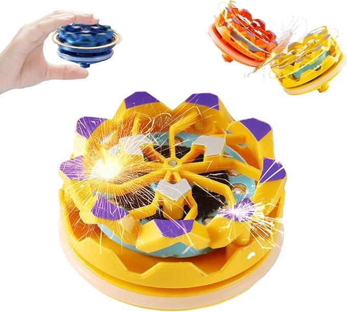 Fireworks Spinning Tops with Spark Effects