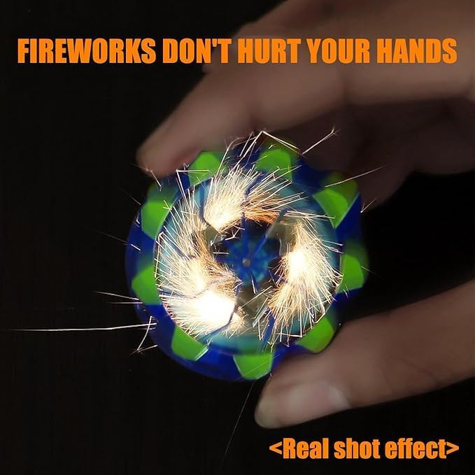 Fireworks Spinning Tops with Spark Effects