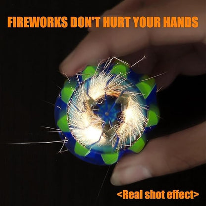 Fireworks Spinning Tops with Spark Effects