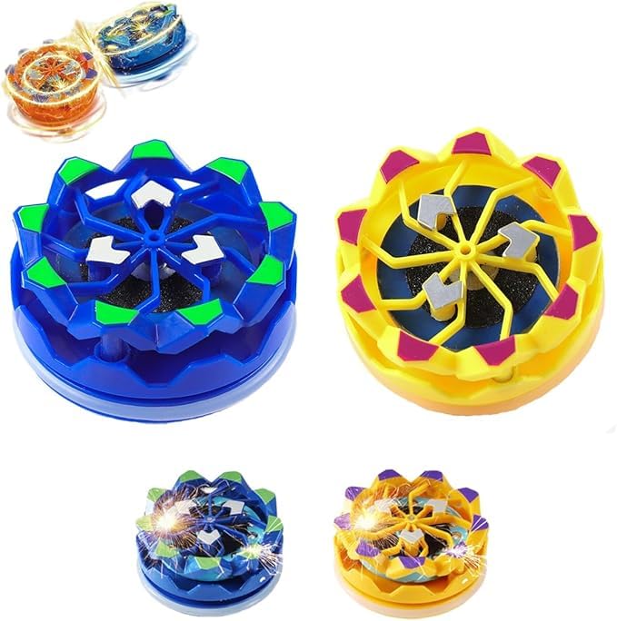 Fireworks Spinning Tops with Spark Effects