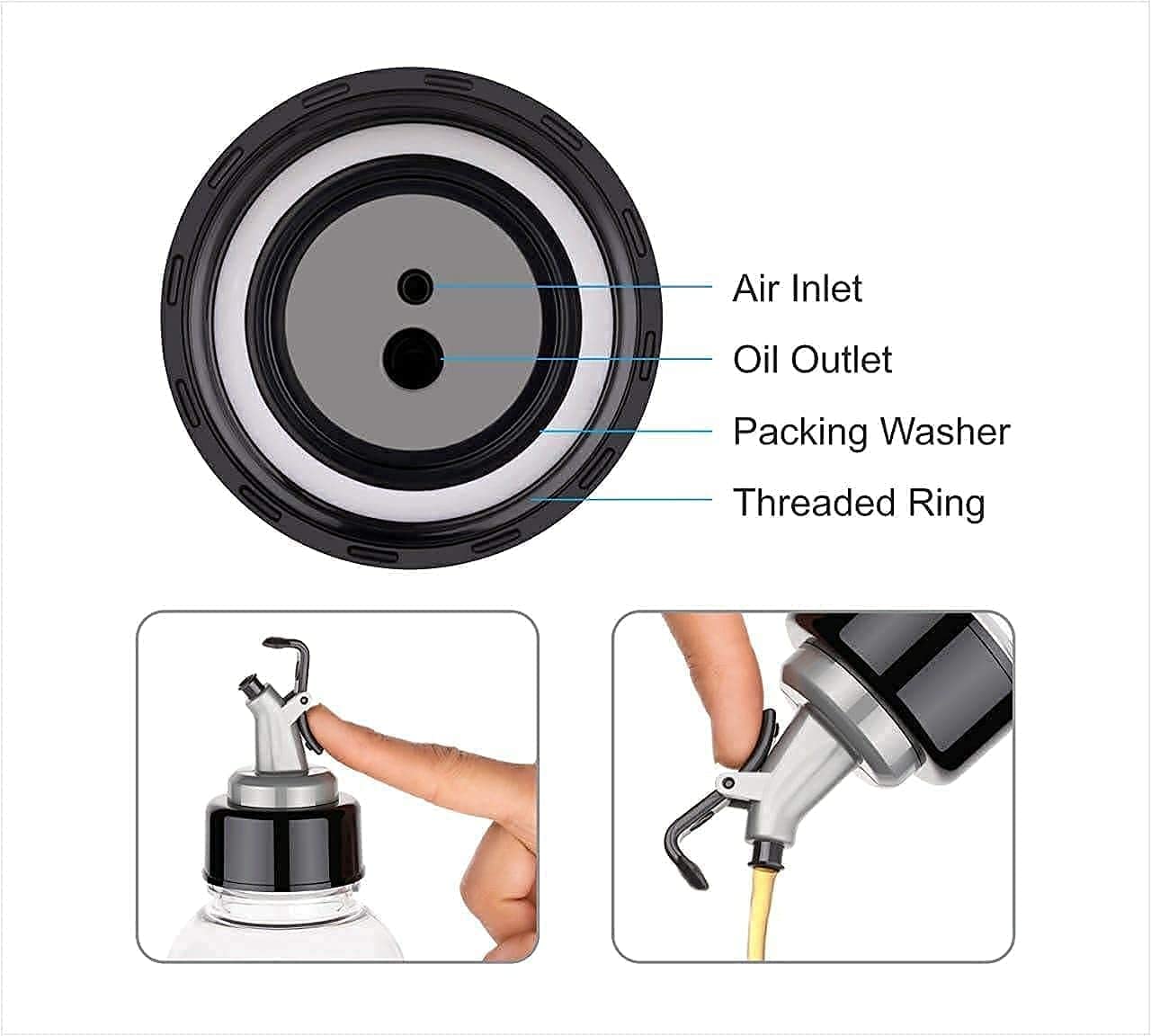 🛢️ Plastic Oil Dispenser Bottle – 1 Litre (Transparent)