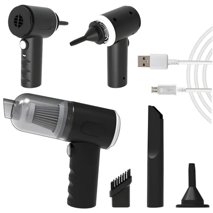 2-in-1 Car Vacuum Cleaner with Blower & Attachments – Portable & Powerful