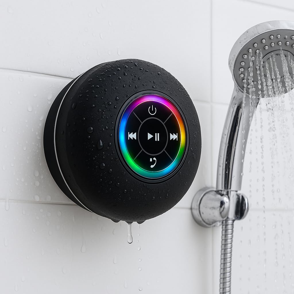 Mini Bluetooth Shower Audio Device with RGB Lights