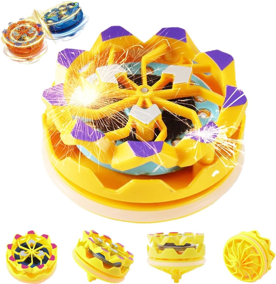 Fireworks Spinning Tops with Spark Effects