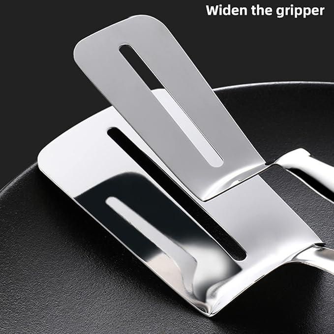 Multi-Function Double-Sided Stainless Steel Spatula & Food Tongs