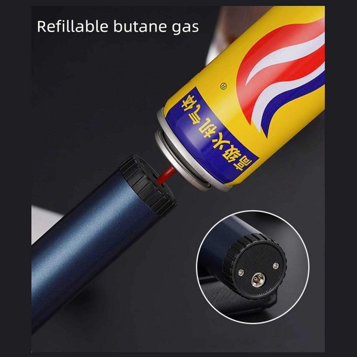 🔥 Jet Flame Metal Body Camping Lighter – Windproof & Refillable Butane Torch 🔥