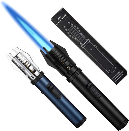 🔥 Jet Flame Metal Body Camping Lighter – Windproof & Refillable Butane Torch 🔥