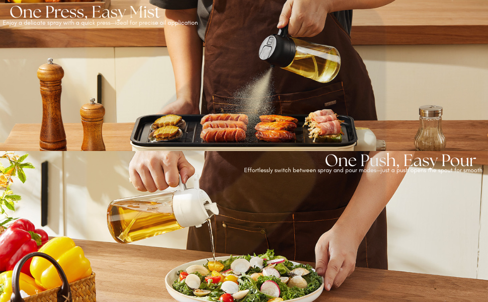 Oil Sprayer and Oil Dispenser Bottle for Kitchen