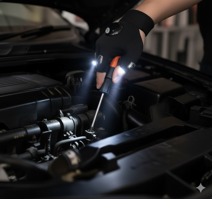 LumiGlove Pro – LED Flashlight Gloves for Hands-Free Work, Camping & Fishing