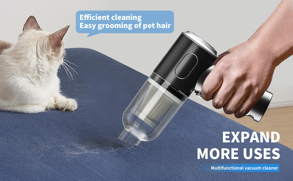 2-in-1 Car Vacuum Cleaner with Blower & Attachments – Portable & Powerful