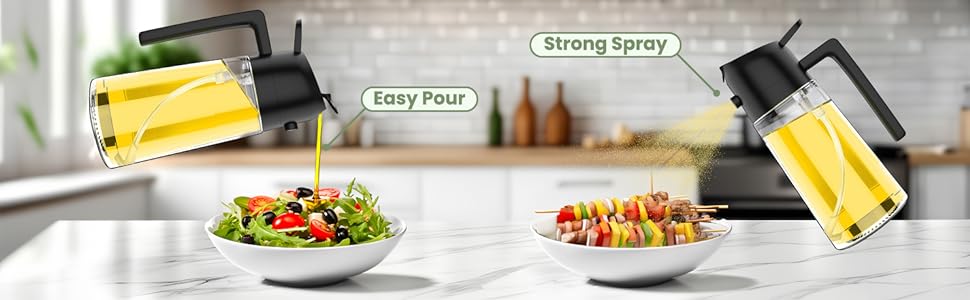 Oil Sprayer and Oil Dispenser Bottle for Kitchen