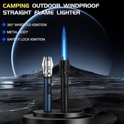 🔥 Jet Flame Metal Body Camping Lighter – Windproof & Refillable Butane Torch 🔥