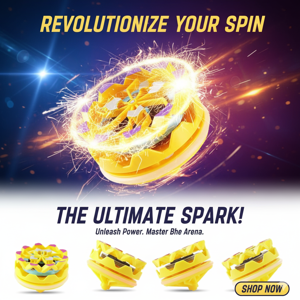 Fireworks Spinning Tops with Spark Effects